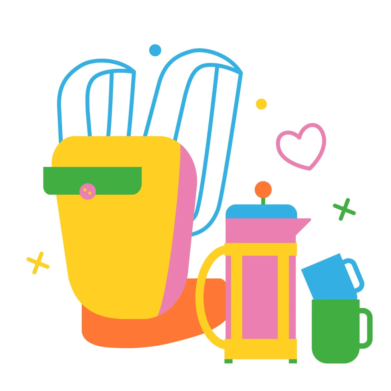 Caregiver support items arranged beside a Foxbox